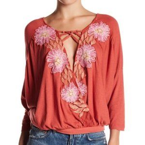 NWT Free People Gotta Love It Blouse Red M